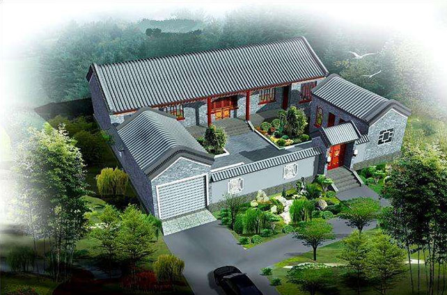 農村小型四合院效果圖