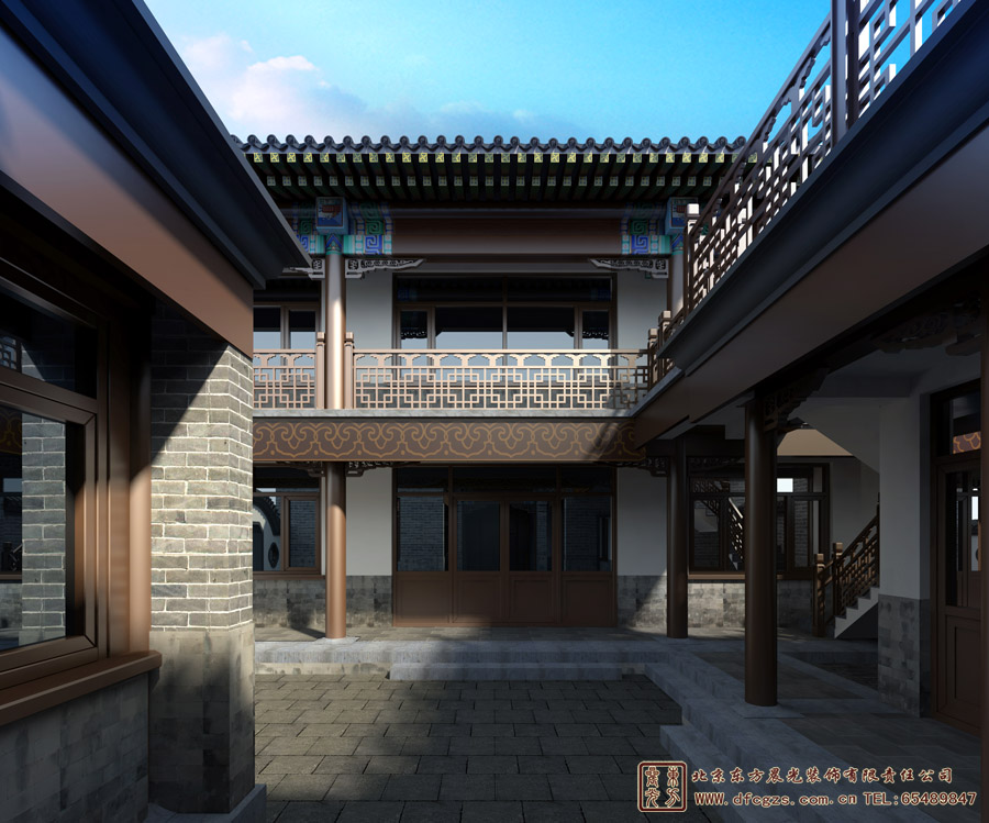 徽派中式四合院裝修效果圖