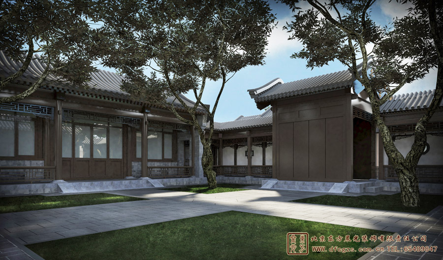 農村二進中式宅院裝修效果圖