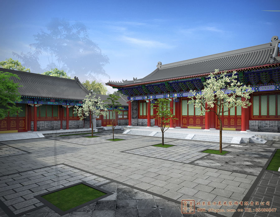 三進中式建筑園林景觀