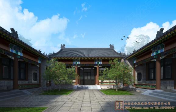農村仿古中式宅院裝修效果圖