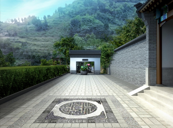 二進中式別墅園林景觀