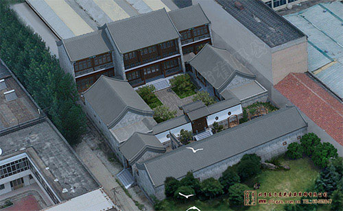 農村兩進中式建筑效果圖