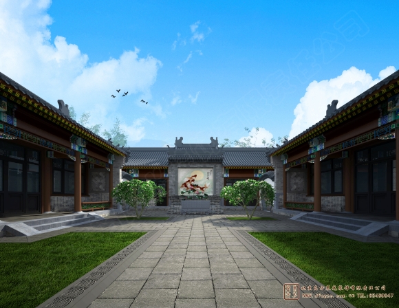 古建筑小青瓦四合院設計
