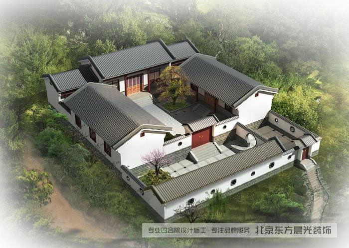 徽派二進四合院裝修效果圖