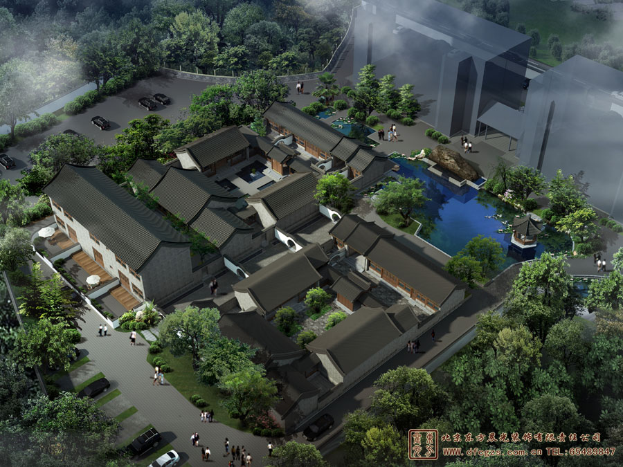 三進中式建筑園林景觀