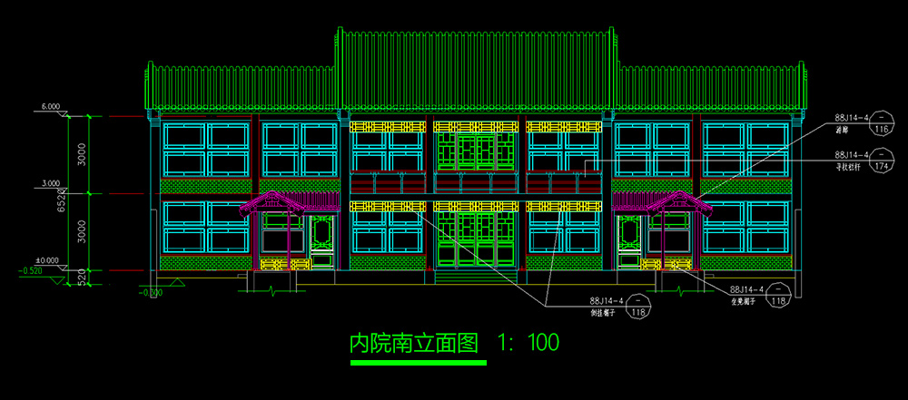 徽派二進中式建筑設計案例