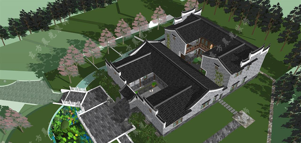 徽派二進中式建筑設計案例