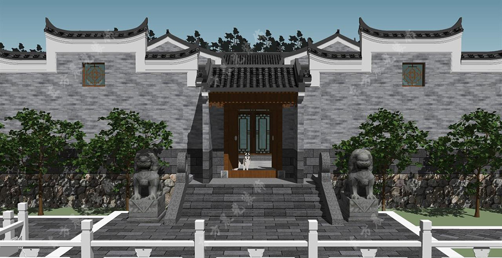 徽派二進中式建筑設計案例