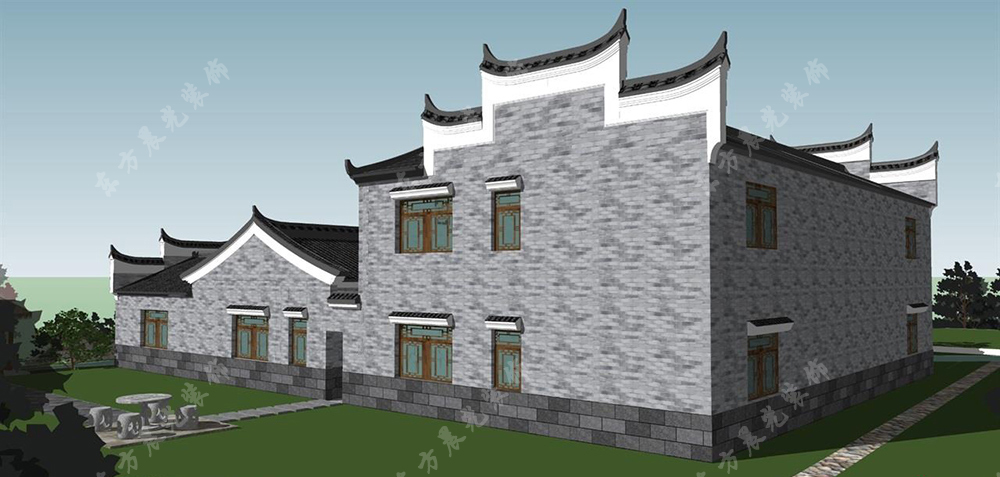 徽派二進中式建筑設計案例